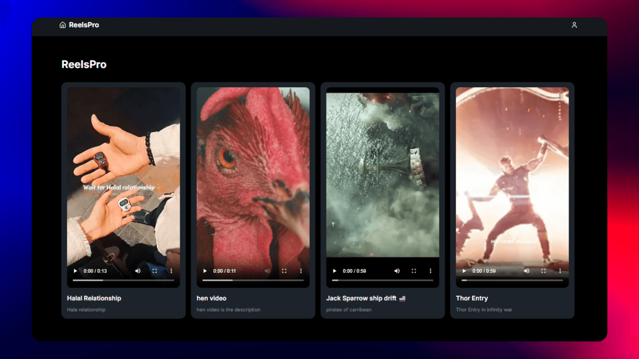 ReelsPro - Video Sharing Platform