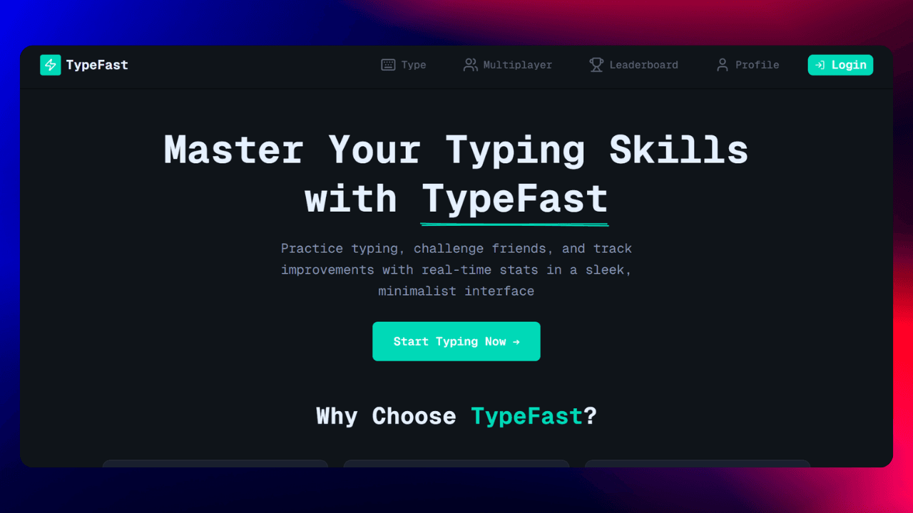 TypeArena - Master Your Typing Skills